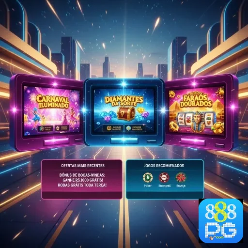 Ilustração de Variedade de Jogos de Slots