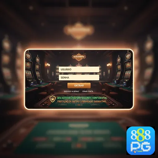 Ilustração de Acesse o cassino online 888pg com login rápido e seguro